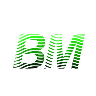 BM harfi logotype renkli daire, çizgili kompozisyon mektubu, şirket kimliği için kartvizit, yaratıcı endüstri, web.