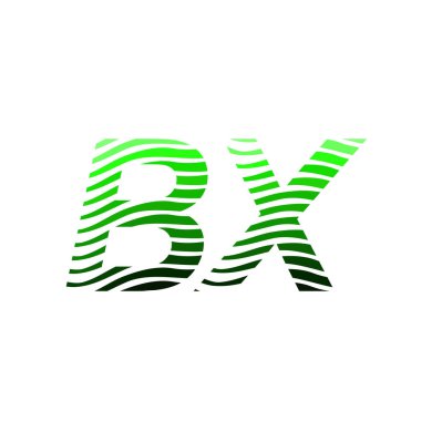 Renkli çemberli BX logosu, çizgili kompozisyon mektubu, şirket kimliği için kartvizit, yaratıcı endüstri, web.