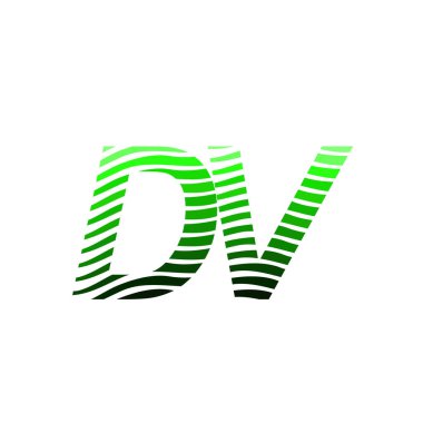 Renkli çemberli DV logosu, çizgili kompozisyon mektubu, şirket kimliği kartviziti, yaratıcı endüstri, web.
