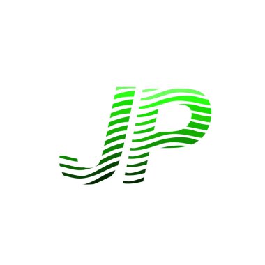 Renkli çemberli JP logosu çizgili kompozisyon mektubu şirket kimliği kartviziti, yaratıcı endüstri, web sitesi..