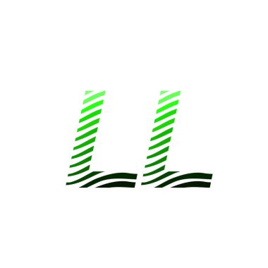 Çizgili kompozisyon mektubu, şirket kimliği için kartvizit, yaratıcı endüstri, web sitesi, renkli daire ile II. Mektup logotype.