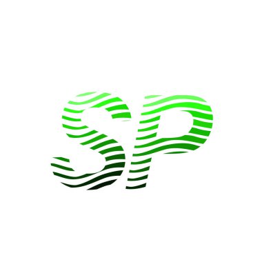 Renkli çemberli SP logoti, çizgili kompozisyon mektubu, şirket kimliği kartviziti, yaratıcı endüstri, web.
