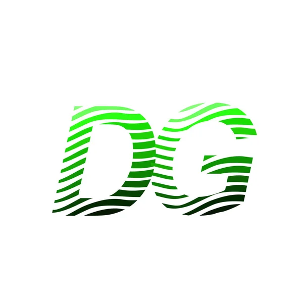 字母Dg标识 色彩斑斓的圆形 带有条纹的构图字母 用于公司身份的名片 创意产业 — 图库矢量图片