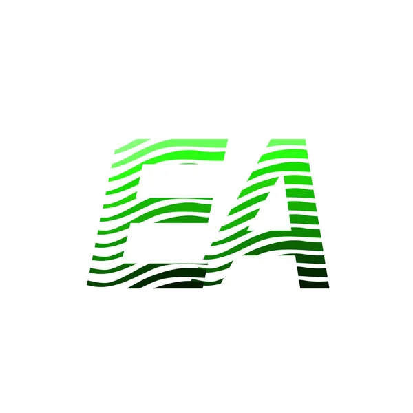 Letra Logotipo Con Círculo Colorido Con Letra Composición Rayada Tarjeta — Vector de stock