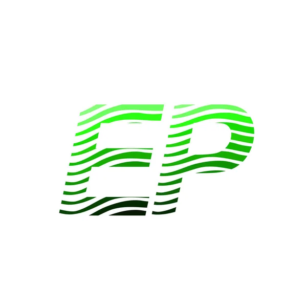 字母Ep标识 色彩斑斓的圆形 带有条纹的构图字母 用于公司身份的名片 创意产业 — 图库矢量图片