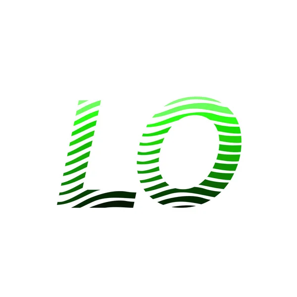Logotipo Letra Com Círculo Colorido Com Letra Listrada Composição Cartão — Vetor de Stock