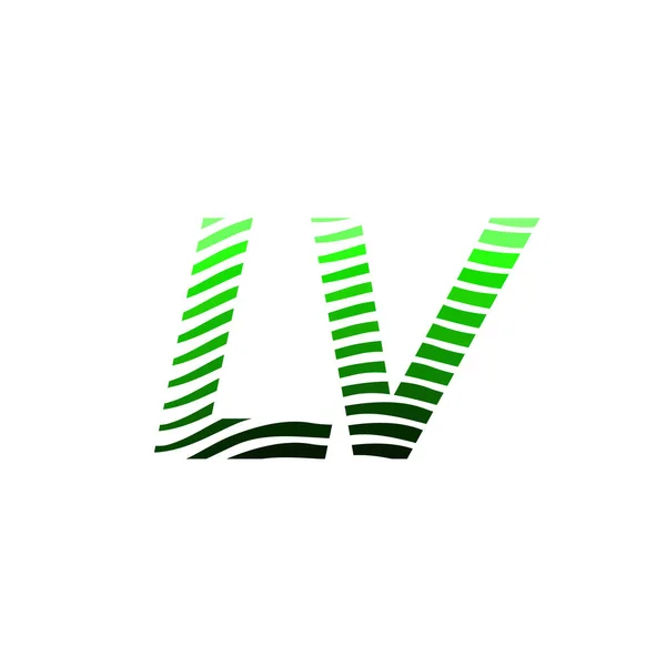 Logotipo Letra Con Círculo Colorido Con Letra Composición Rayada Tarjeta — Vector de stock