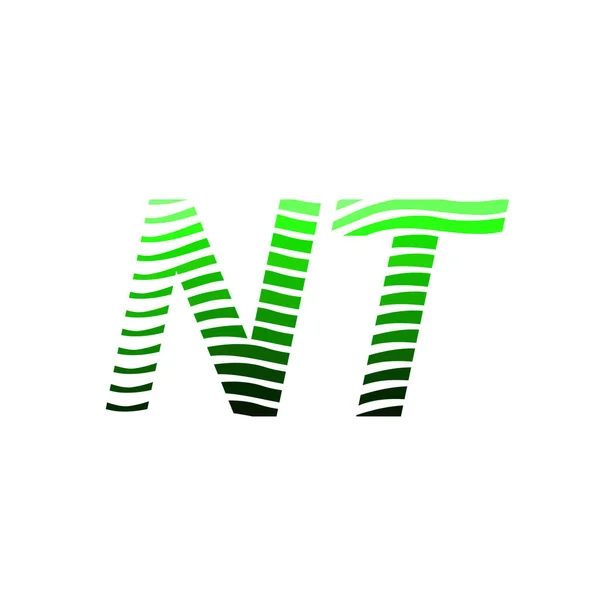 カラフルな円と手紙Ntのロゴタイプ 縞模様の組成文字と 会社のアイデンティティのための名刺 クリエイティブ産業 ウェブ — ストックベクタ