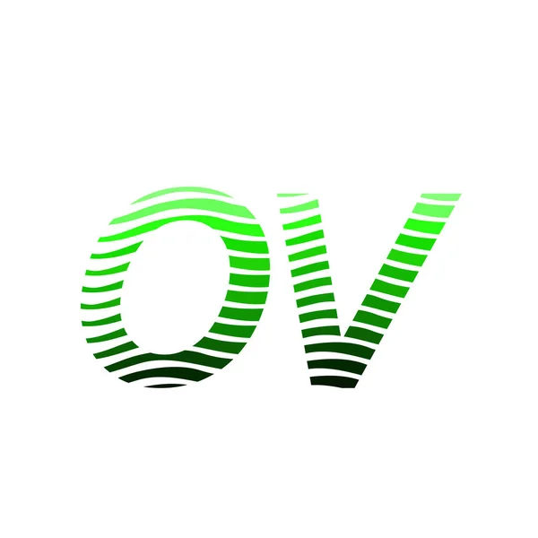 Logotipo Letra Com Círculo Colorido Com Carta Composição Listrada Cartão — Vetor de Stock