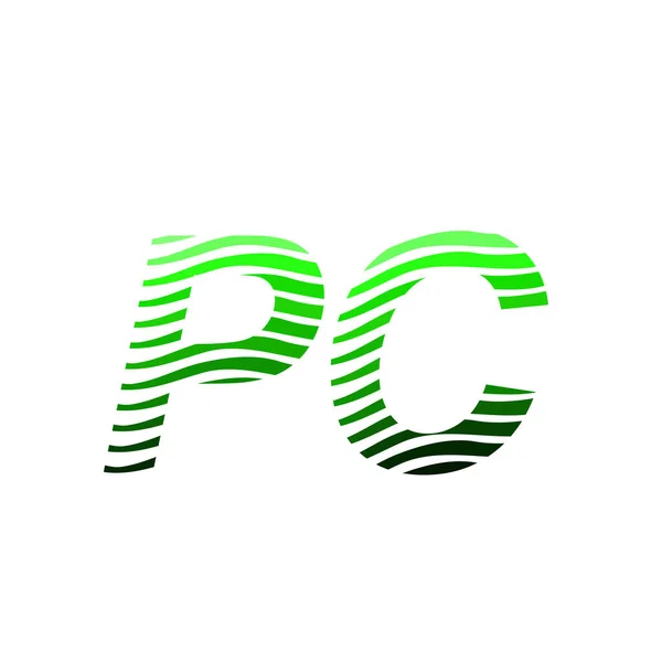 Логотип Буквы Красочным Кругом Полосатым Письмом Композиции Визитная Карточка Фирменного — стоковый вектор
