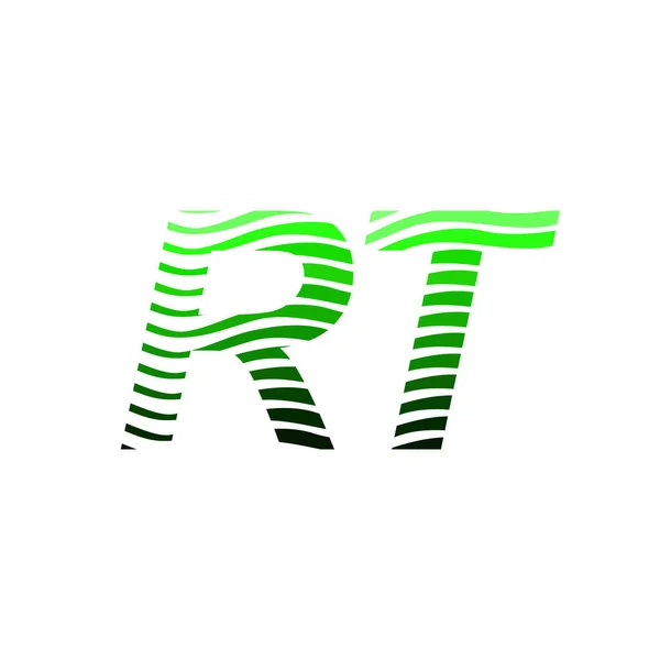 カラフルな円を持つ文字Rtのロゴタイプ 縞模様の組成文字と 会社のアイデンティティのための名刺 クリエイティブ産業 ウェブ — ストックベクタ