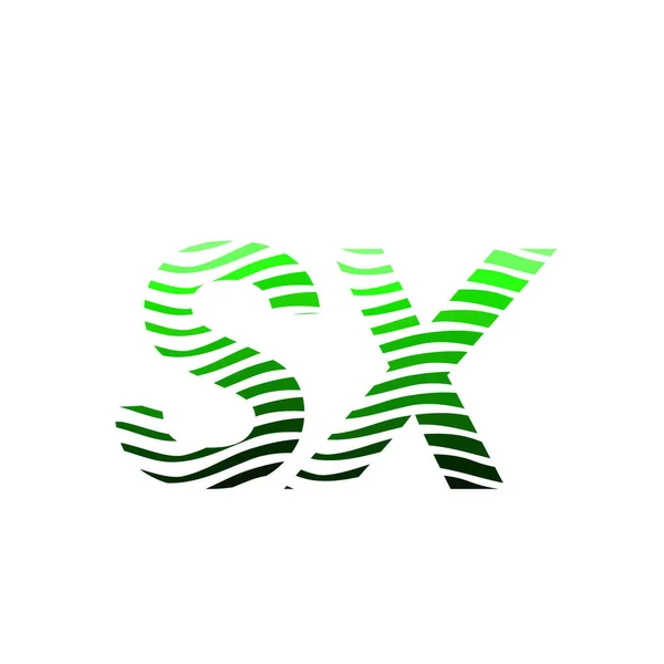 Letra Logotipo Con Círculo Colores Con Letra Composición Rayas Tarjeta — Vector de stock