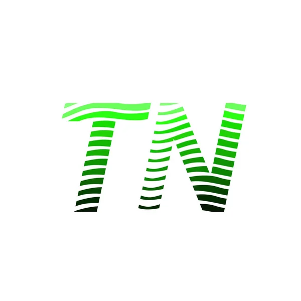 カラフルな円を持つ文字Tnのロゴタイプ 縞模様の組成文字と 会社のアイデンティティのための名刺 クリエイティブ産業 ウェブ — ストックベクタ
