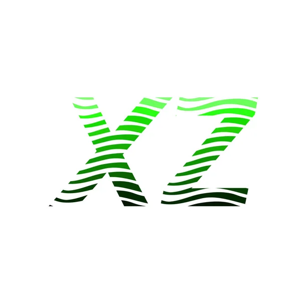字母Xz标识 色彩斑斓的圆形 带有条纹的构图字母 用于公司身份的名片 创意产业 — 图库矢量图片
