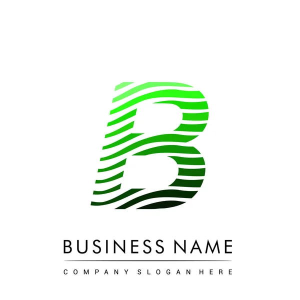 Logotipo Letra Com Círculo Colorido Com Letra Listrada Composição Cartão —  Vetores de Stock