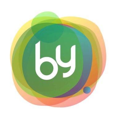 Renkli arka planlı logo, yaratıcı endüstri, web, iş ve şirket için harf kombinasyonu tasarımı.