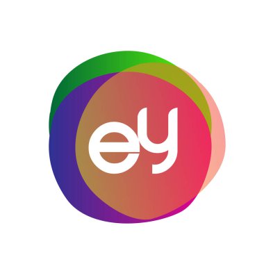 Renkli arkaplan, harf kombinasyonlu logo yaratıcı endüstri, web, iş ve şirket için logo tasarımı.