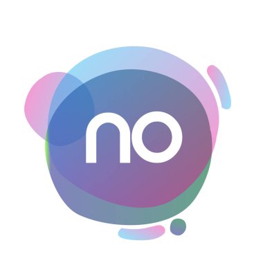 Renkli arka planlı HAYIR logosu, yaratıcı endüstri, web, iş ve şirket için harf kombinasyonu tasarımı.