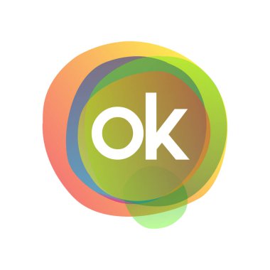 Rengarenk arka planlı logo, yaratıcı endüstri, web, iş ve şirket için harf kombinasyonu tasarımı.