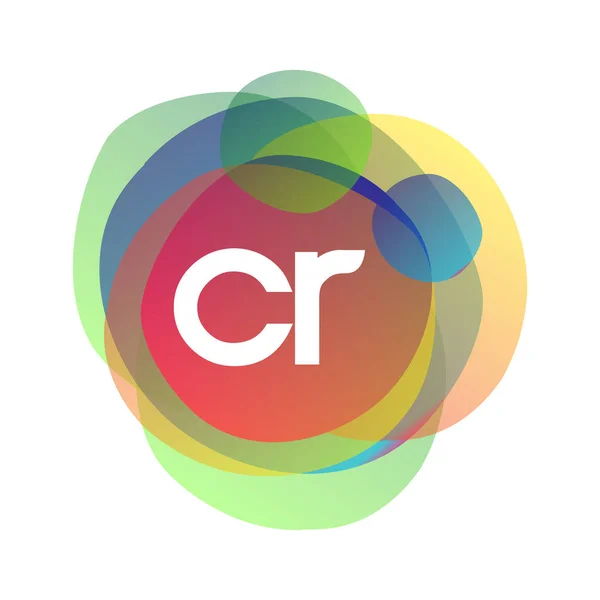Renkli Arkaplanı Olan Logosu Yaratıcı Endüstri Web Şirket Için Harf — Stok Vektör