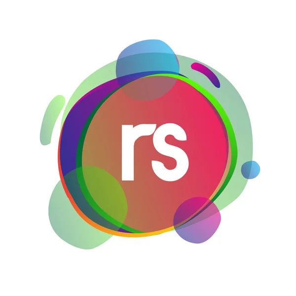 色彩艳丽的Rs标识 创意产业 企业和公司的字母组合标识设计 — 图库矢量图片