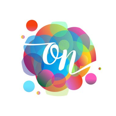 Renkli arkaplan, harf kombinasyonlu logo yaratıcı endüstri, web, iş ve şirket için logo tasarımı.