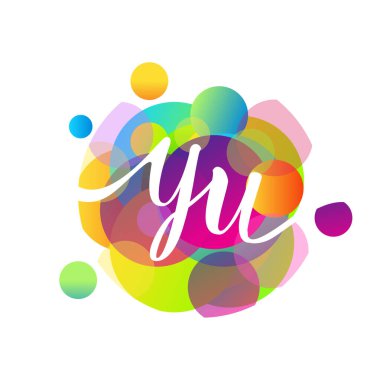 Renkli arkaplan, harf kombinasyonlu logo yaratıcı endüstri, web, iş ve şirket için logo tasarımı.