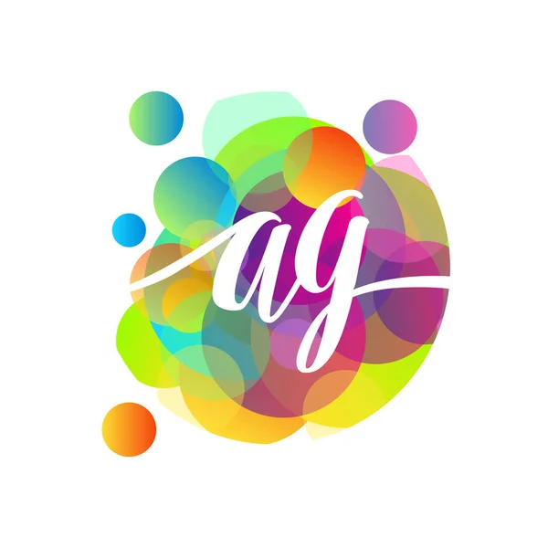 Logo Společnosti Letter Barevným Postřikovacím Pozadím Designem Loga Kombinace Písmen — Stockový vektor