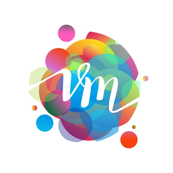 Písmeno Logo Barevným Postřikovacím Pozadím Design Loga Pro Kreativní Průmysl — Stockový vektor