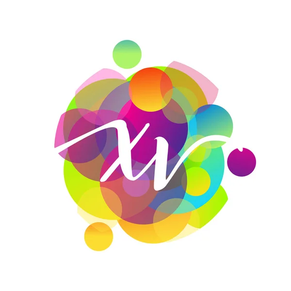 Logo Litery Kolorowym Tle Splash Projektowanie Logo Kombinacji Liter Dla — Wektor stockowy