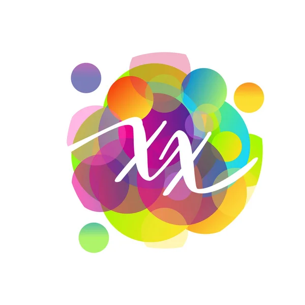 Buchstabe Logo Mit Buntem Spritzhintergrund Buchstabenkombination Logo Design Für Kreative — Stockvektor