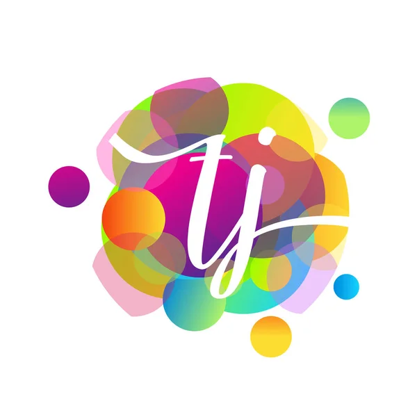 List Logo Kolorowym Tle Splash Projekt Kombinacji Liter Dla Branży — Wektor stockowy