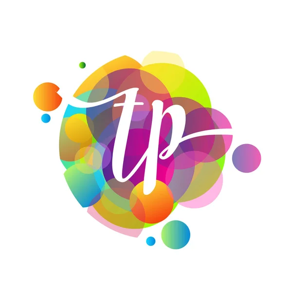 Буква Логотип Цветным Расплывчатым Фоном Сочетание Букв Логотип Дизайн Креативной — стоковый вектор