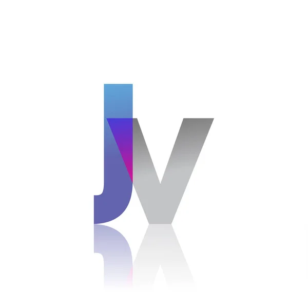 Initial Letter Lowercase Overlap Logo Blue Pink Grey Modern Simple — Stockový vektor