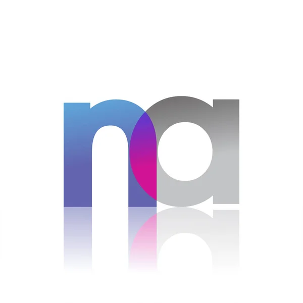 Initial Letter Lowercase Overlap Logo Blue Pink Grey Modern Simple — ストックベクタ
