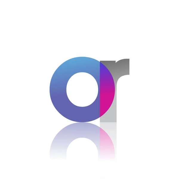 Initial Letter Lowercase Overlap Logo Blue Pink Grey Modern Simple — Διανυσματικό Αρχείο