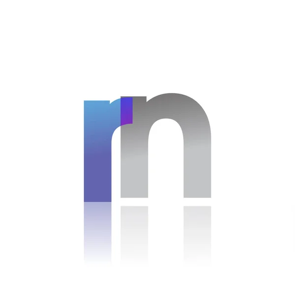 Initial Letter Lowercase Overlap Logo Blue Pink Grey Modern Simple - Stok Vektor