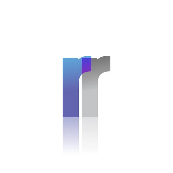 Initial Letter Lowercase Overlap Logo Blue Pink Grey Modern Simple —  Vetores de Stock