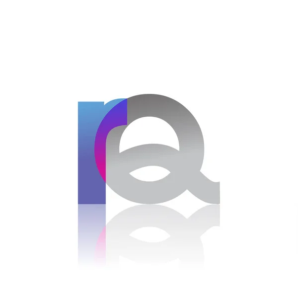 Initial Letter Lowercase Overlap Logo Blue Pink Grey Modern Simple — Archivo Imágenes Vectoriales