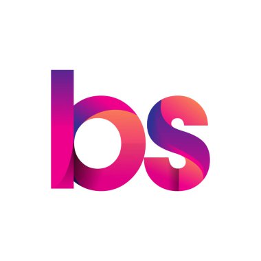 İlk harf BS Logo Küçük Logo, mor ve turuncu, Modern ve Basit Logo Tasarımı.