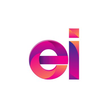 İlk Harf El Logosu Küçük, Mor ve Turuncu, Modern ve Basit Logo Tasarımı.