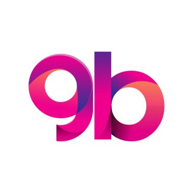 İlk Harf Büyük Logo Küçük Logo, Mor ve Turuncu, Modern ve Basit Logo Tasarımı.