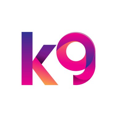 İlk harf KG Logosu Küçük harf, mor ve turuncu, Modern ve Basit Logo Tasarımı.