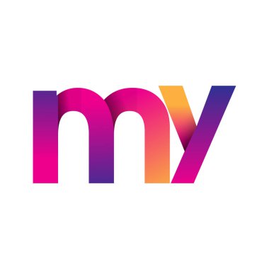 İlk harf: Logom Küçük, mor ve turuncu, Modern ve Basit Logo Tasarımı.