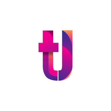 İlk harf TJ Logo Küçük harf, mor ve turuncu, Modern ve Basit Logo Tasarımı.