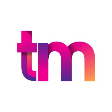 İlk harf TM Logo Küçük harf, mor ve turuncu, Modern ve Basit Logo Tasarımı.