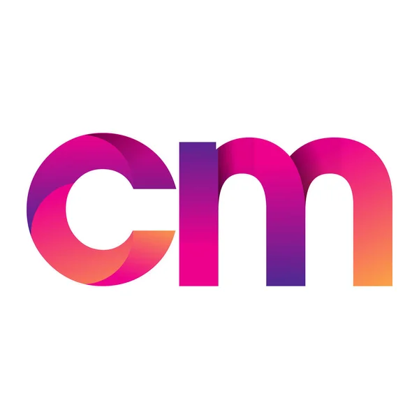 Carta Inicial Logo Lowercase Magenta Naranja Diseño Logo Moderno Simple — Vector de stock