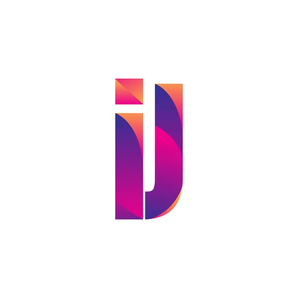 Initial Letter Logo Lowercase Magenta Orange Modern Simple Logo Design — Διανυσματικό Αρχείο