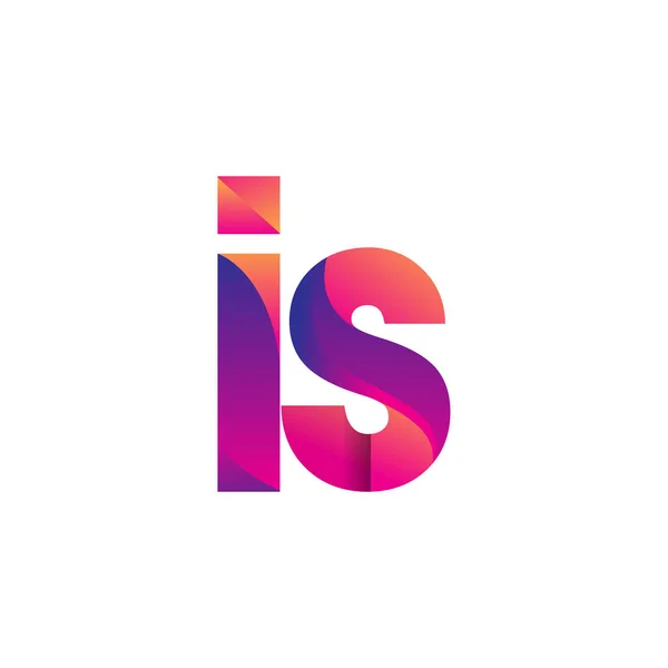 Початкова Літера Логотип Нижній Регістр Пурпурний Помаранчевий Сучасний Простий Дизайн — стоковий вектор