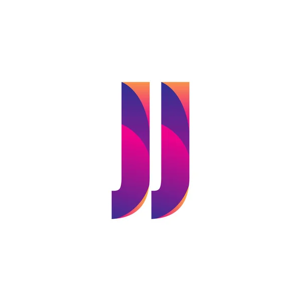 Initial Letter Logo Lowercase Magenta Orange Modern Simple Logo Design — Διανυσματικό Αρχείο